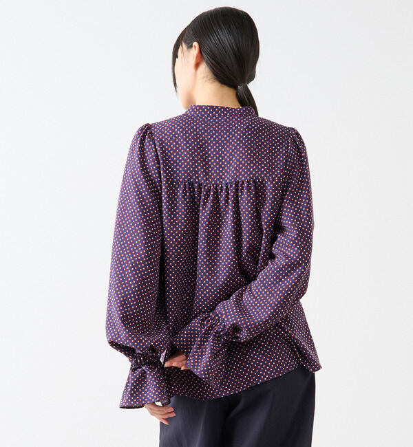 Soffitto「幾何学柄プリントキャンディースリーブブラウス」|シャツ・ブラウス|