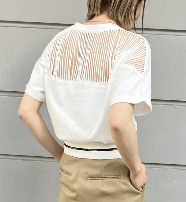 A_「【THE FLATS/ザフラッツ】CUT OFF BACK T-SHIRTS」|Tシャツ・カットソー|