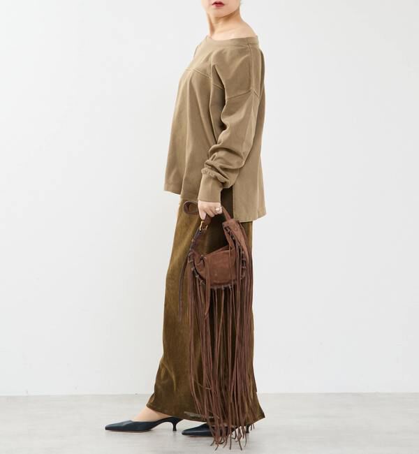 Soffitto「ボートネックピグメント染めプルオーバー」|Tシャツ・カットソー|