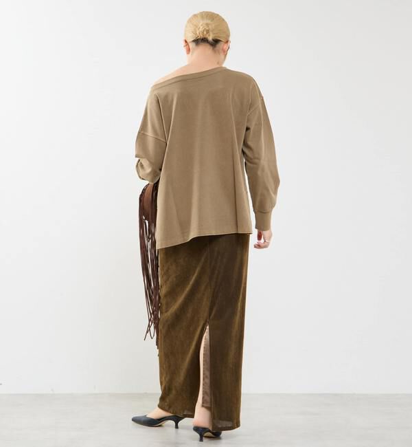 Soffitto「ボートネックピグメント染めプルオーバー」|Tシャツ・カットソー|