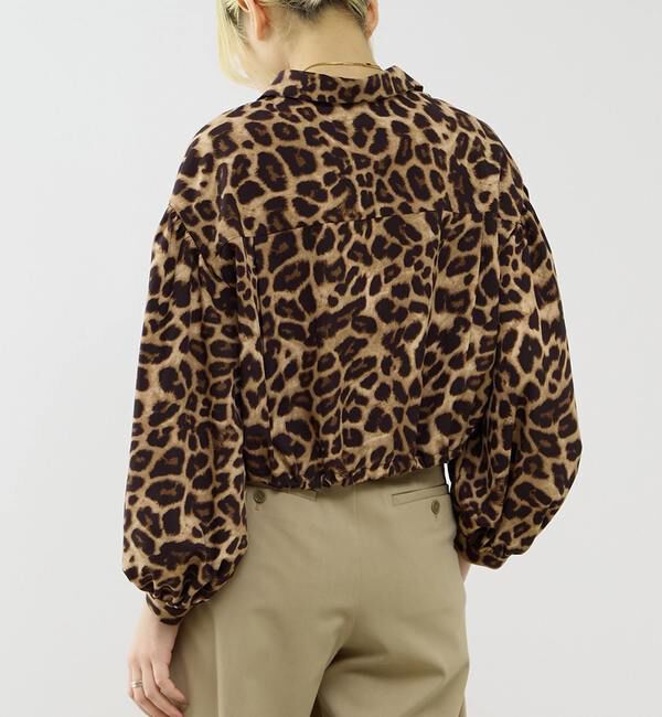 SOFFITTO「【A_/エース】オリジナルレオパード柄パフブラウス」|シャツ・ブラウス|