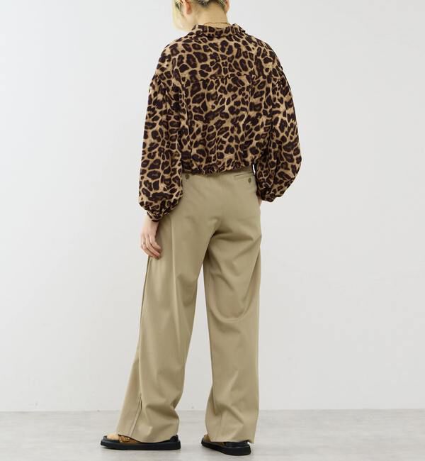 SOFFITTO「【A_/エース】オリジナルレオパード柄パフブラウス」|シャツ・ブラウス|