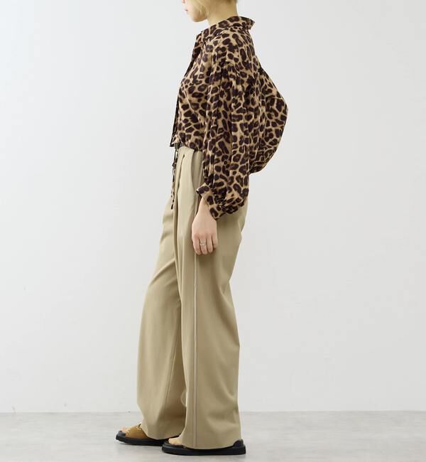 SOFFITTO「【A_/エース】オリジナルレオパード柄パフブラウス」|シャツ・ブラウス|