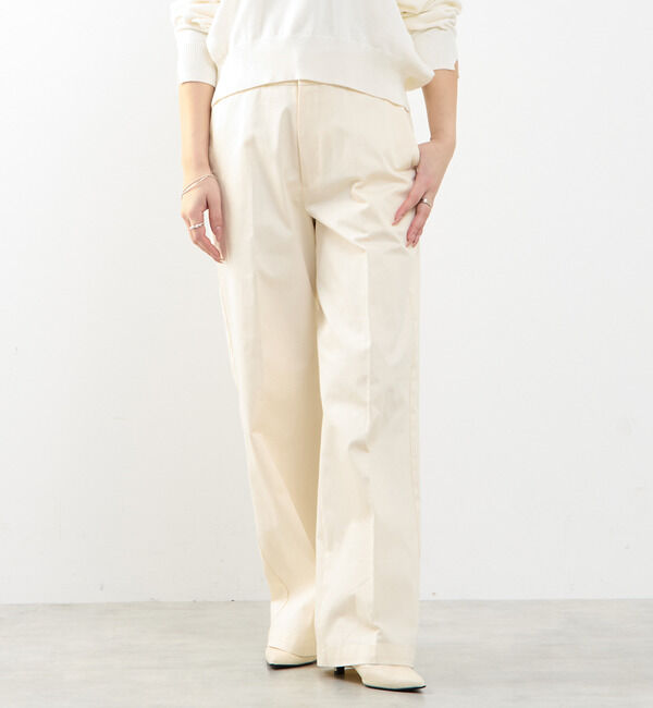 SOFFITTO「【A_/エース】ソフトラインチノパンツ」|チノ|オフホワイト