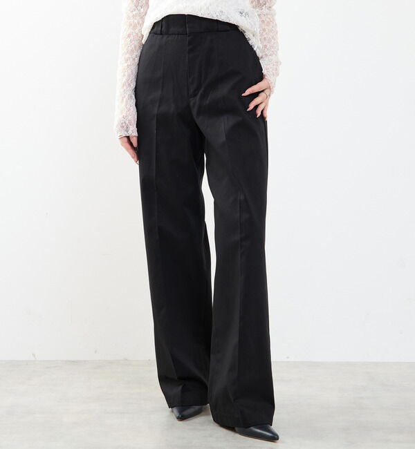 SOFFITTO「【A_/エース】ソフトラインチノパンツ」|チノ|ブラック