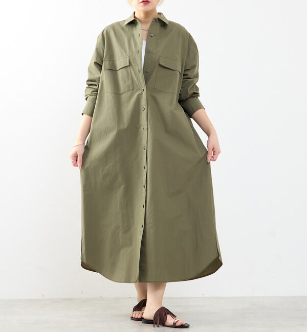 SOFFITTO「【A_/エース】こなれ感ロングシャツワンピース」|ワンピース|