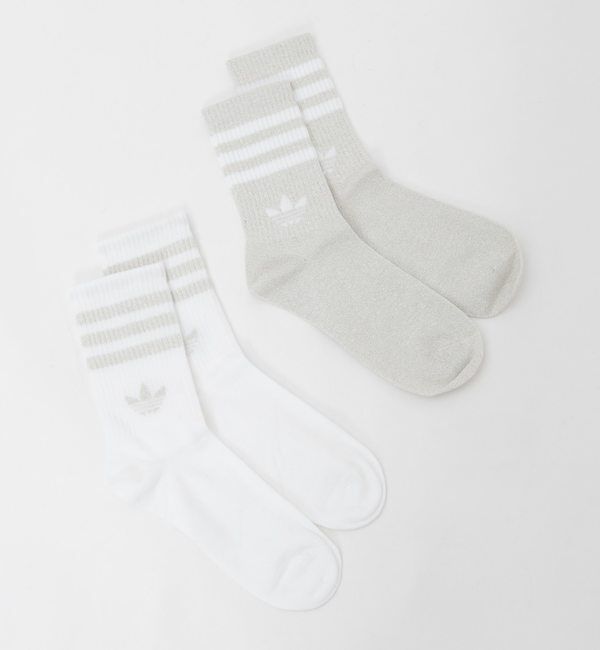 SOFFITTO「【adidas Originals/アディダスオリジナルス】STRIPES GLITTER CREW SOCKS 2 PAIRS」|ソックス|その他