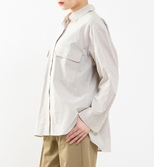 SOFFITTO「【A_/エース】チェック/ストライプポケットシャツ」|シャツ・ブラウス|