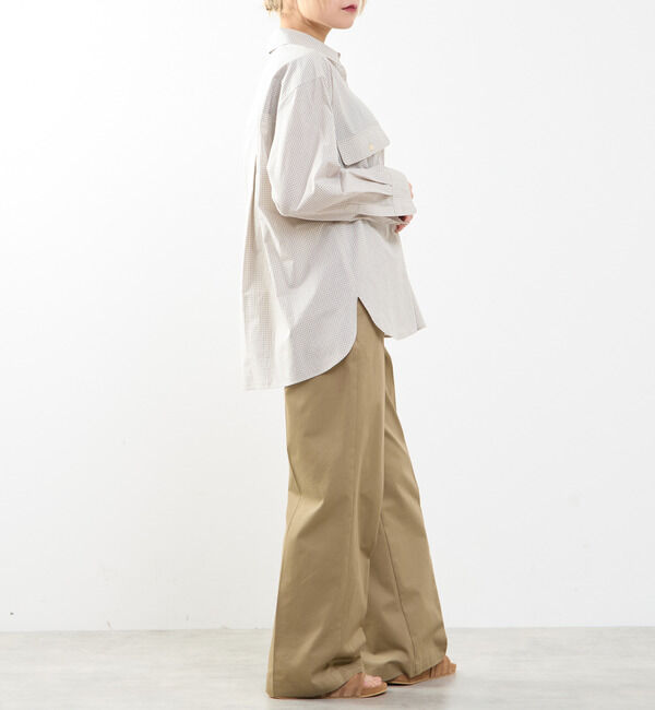 SOFFITTO「【A_/エース】チェック/ストライプポケットシャツ」|シャツ・ブラウス|