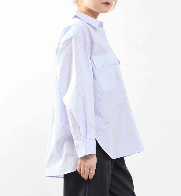 SOFFITTO「【A_/エース】チェック/ストライプポケットシャツ」|シャツ・ブラウス|