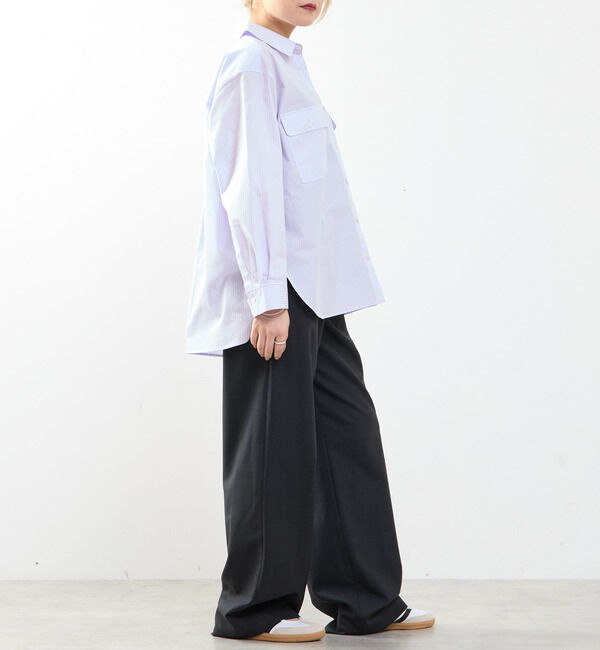 SOFFITTO「【A_/エース】チェック/ストライプポケットシャツ」|シャツ・ブラウス|