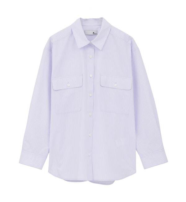 SOFFITTO「【A_/エース】チェック/ストライプポケットシャツ」|シャツ・ブラウス|