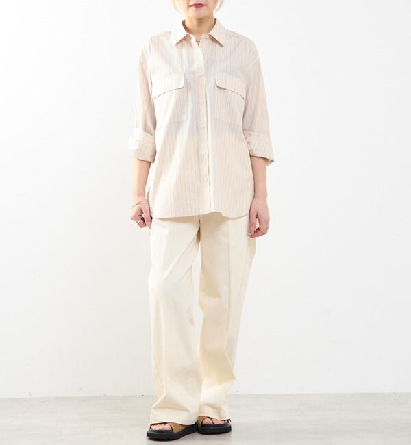 SOFFITTO「【A_/エース】チェック/ストライプポケットシャツ」|シャツ・ブラウス|