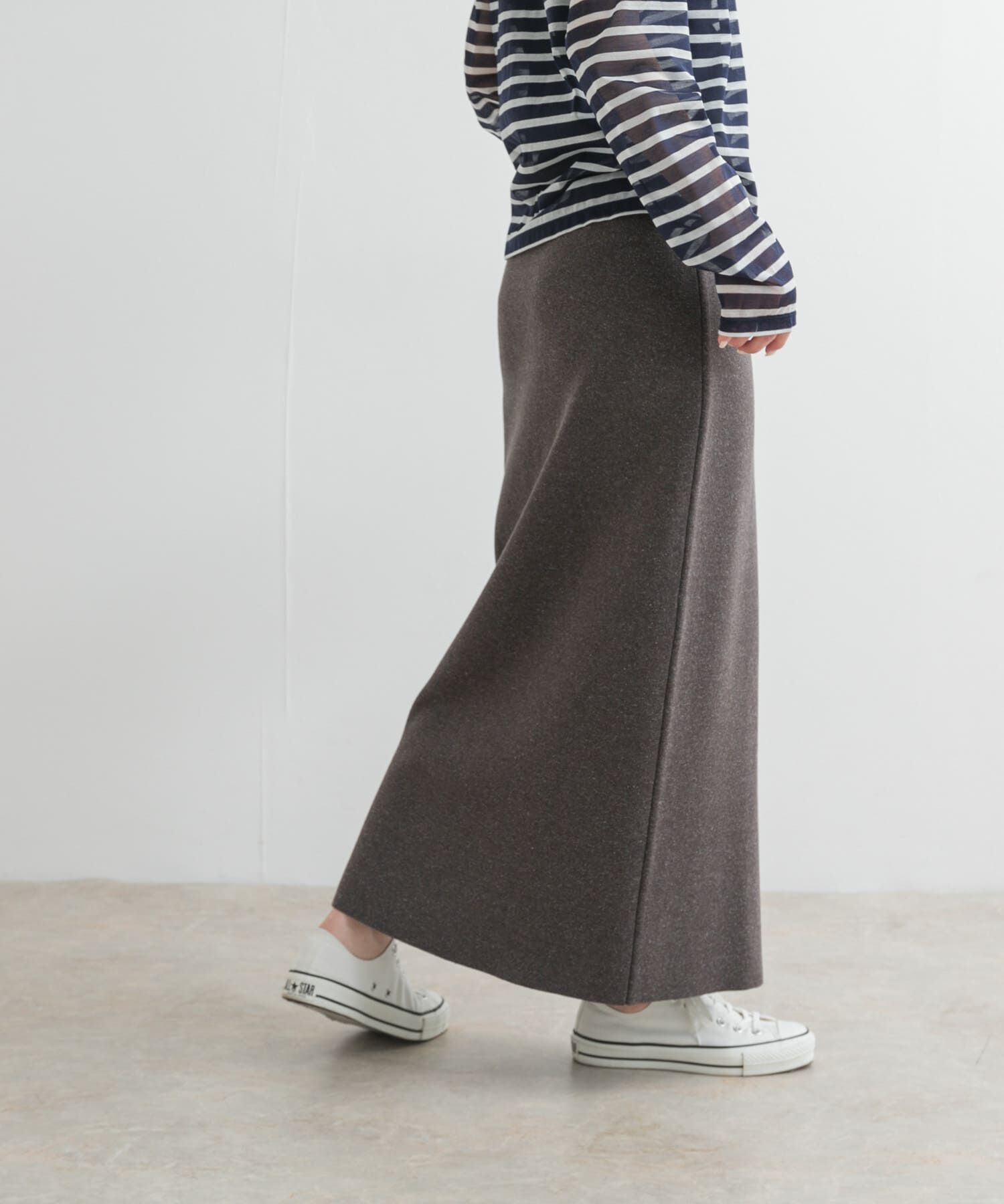 URBAN RESEARCH DOORS「リネン混ニットストレートスカート」|スカート|