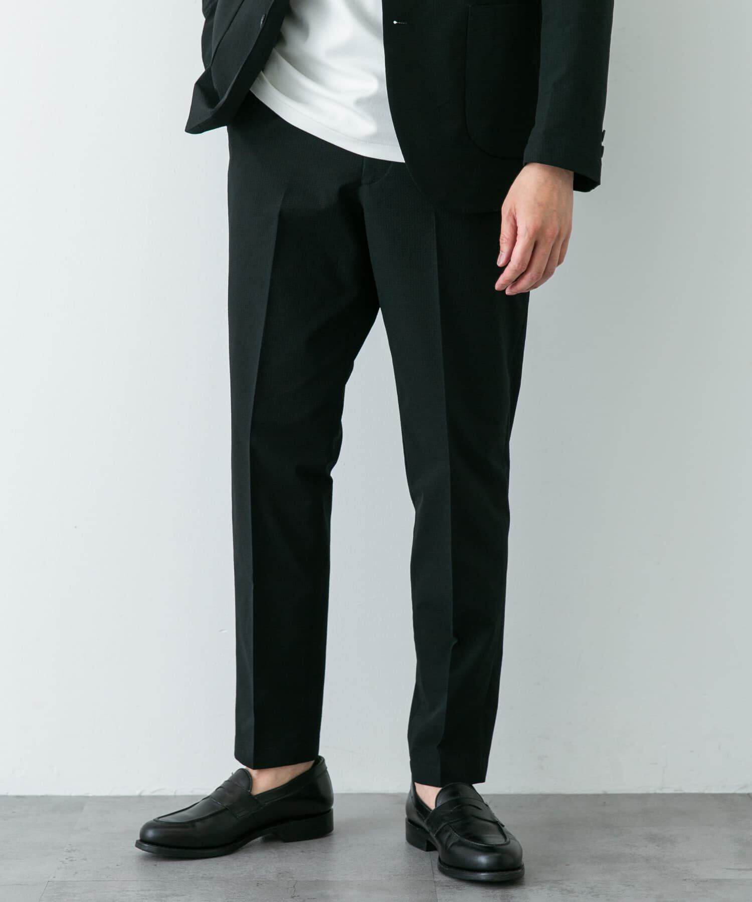 URBAN RESEARCH DOORS「『イージーケア』LIFE STYLE TAILOR　シアサッカーコンフォータブルパンツ」|スラックス|