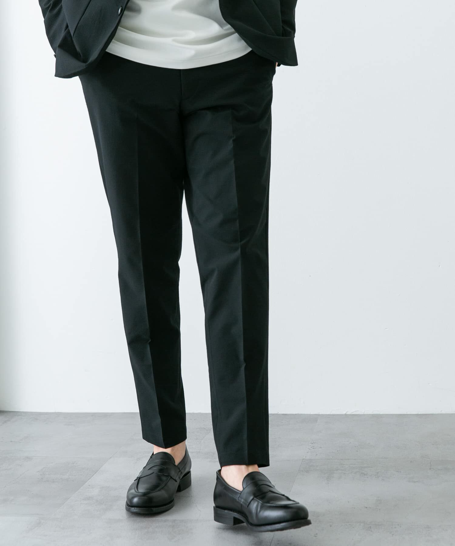 URBAN RESEARCH DOORS「『イージーケア』LIFE STYLE TAILOR　シアサッカーコンフォータブルパンツ」|スラックス|