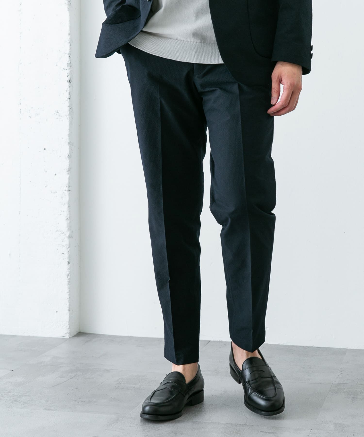 URBAN RESEARCH DOORS「『イージーケア』LIFE STYLE TAILOR　シアサッカーコンフォータブルパンツ」|スラックス|