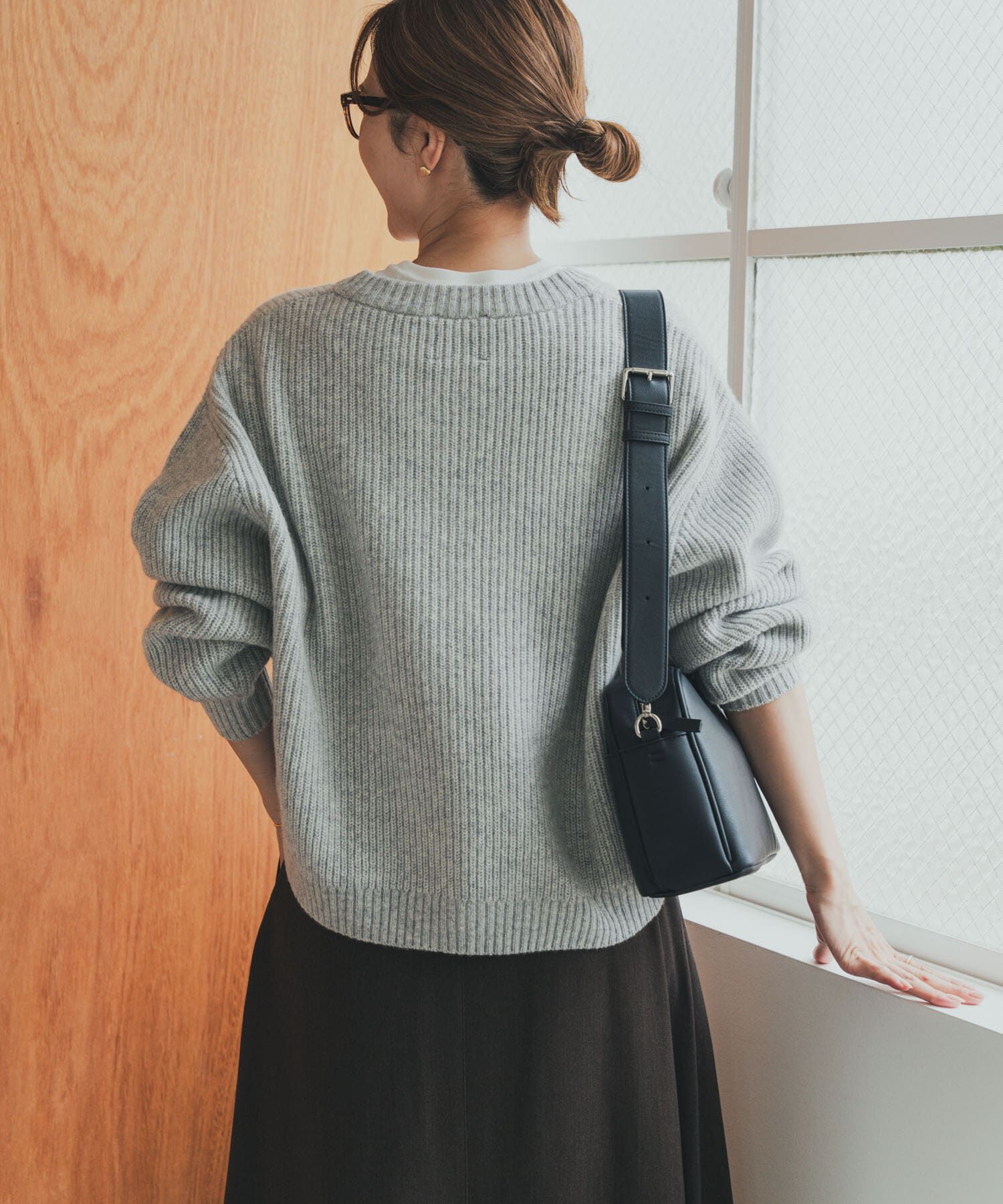 ハミルトンウール畦クルーネックカーディガン（URBAN RESEARCH DOORS