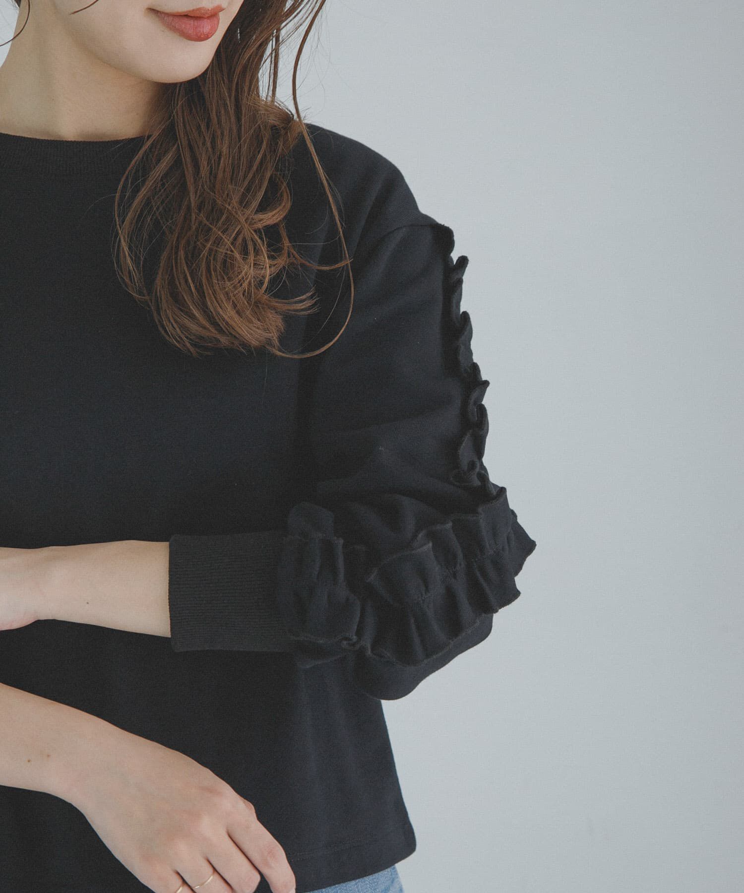 Sonny Label 「『WEB限定』フリルスリーブスウェットプルオーバー」|スウェット・ジャージ|