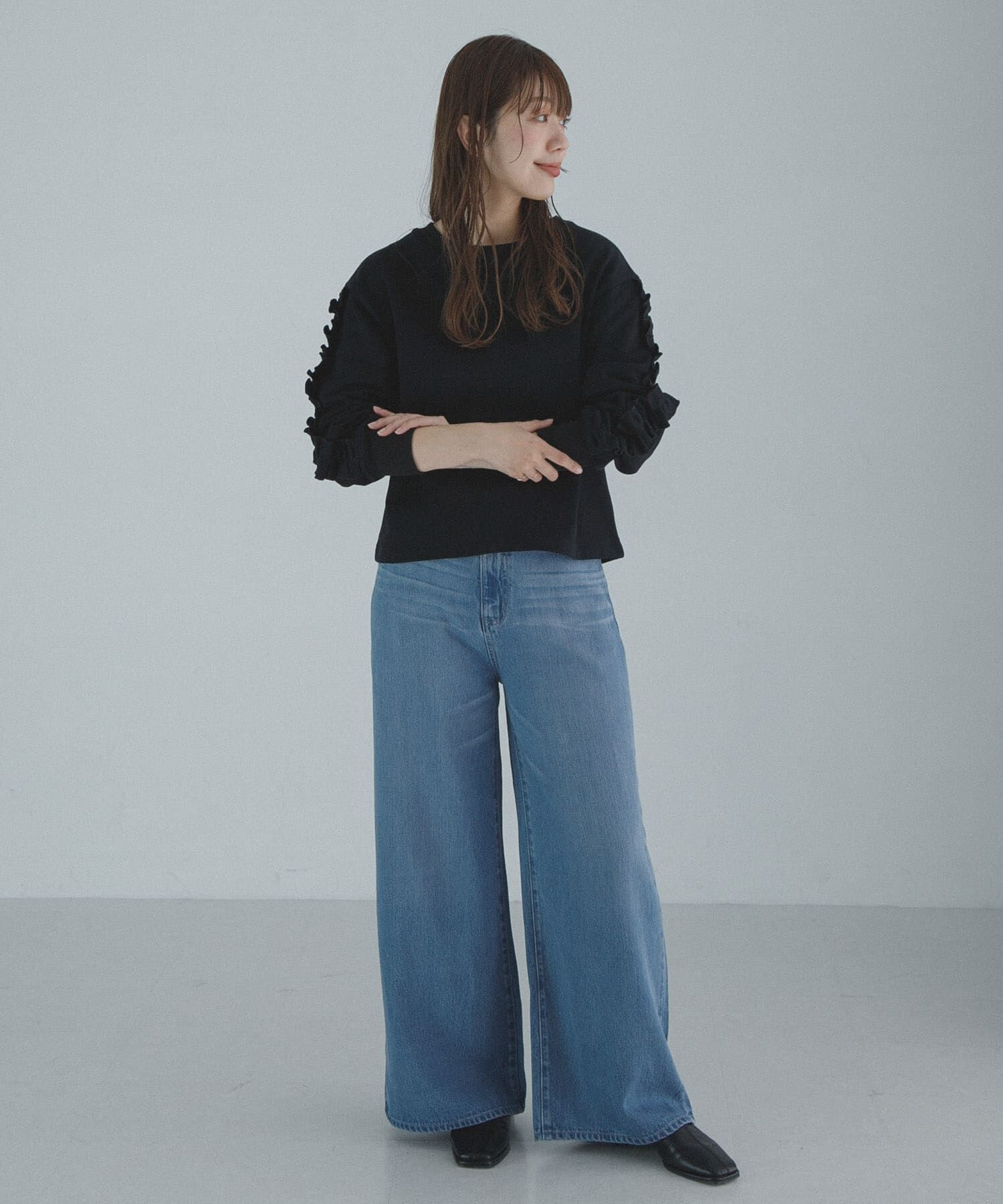 Sonny Label 「『WEB限定』フリルスリーブスウェットプルオーバー」|スウェット・ジャージ|