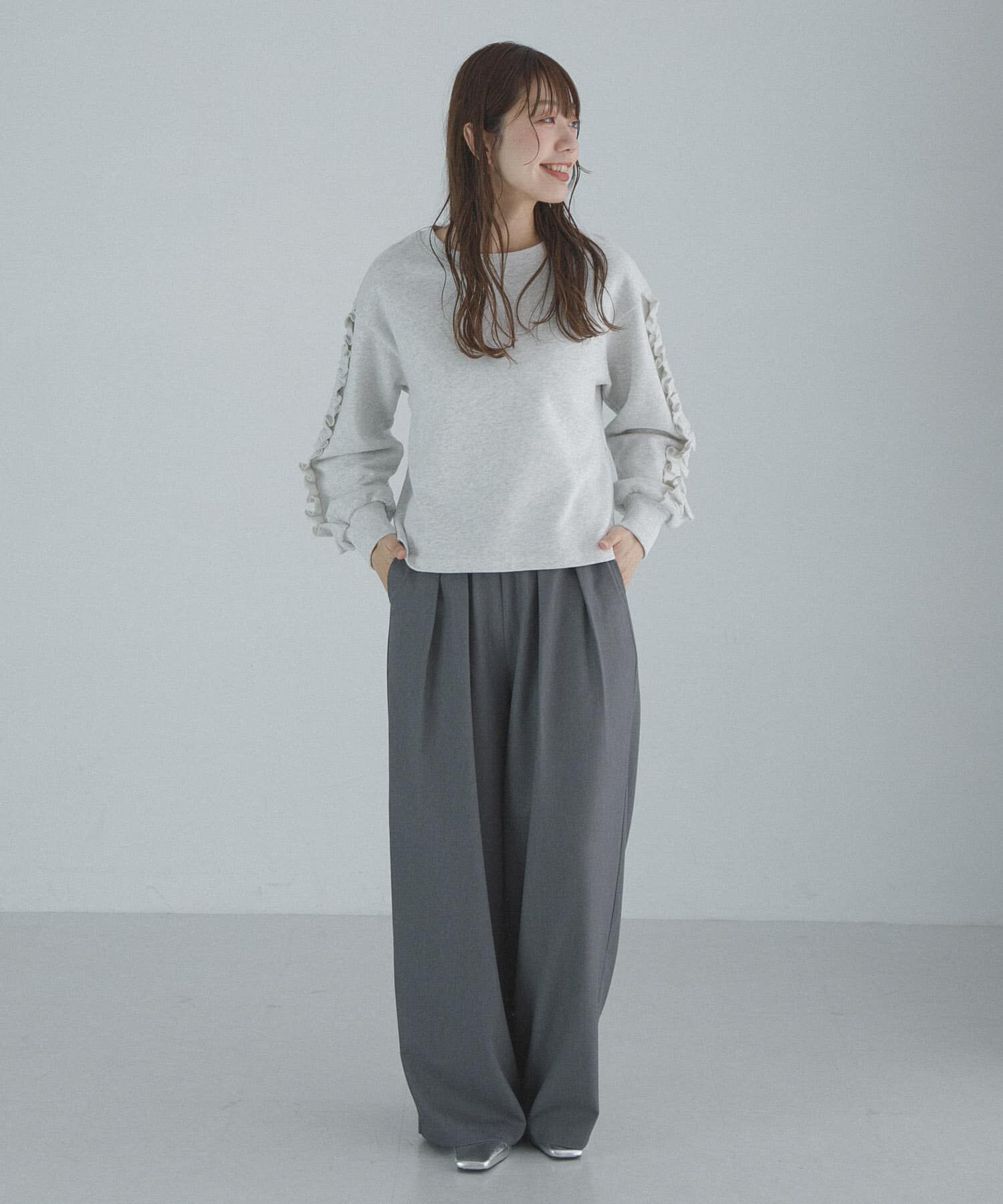 Sonny Label 「『WEB限定』フリルスリーブスウェットプルオーバー」|スウェット・ジャージ|