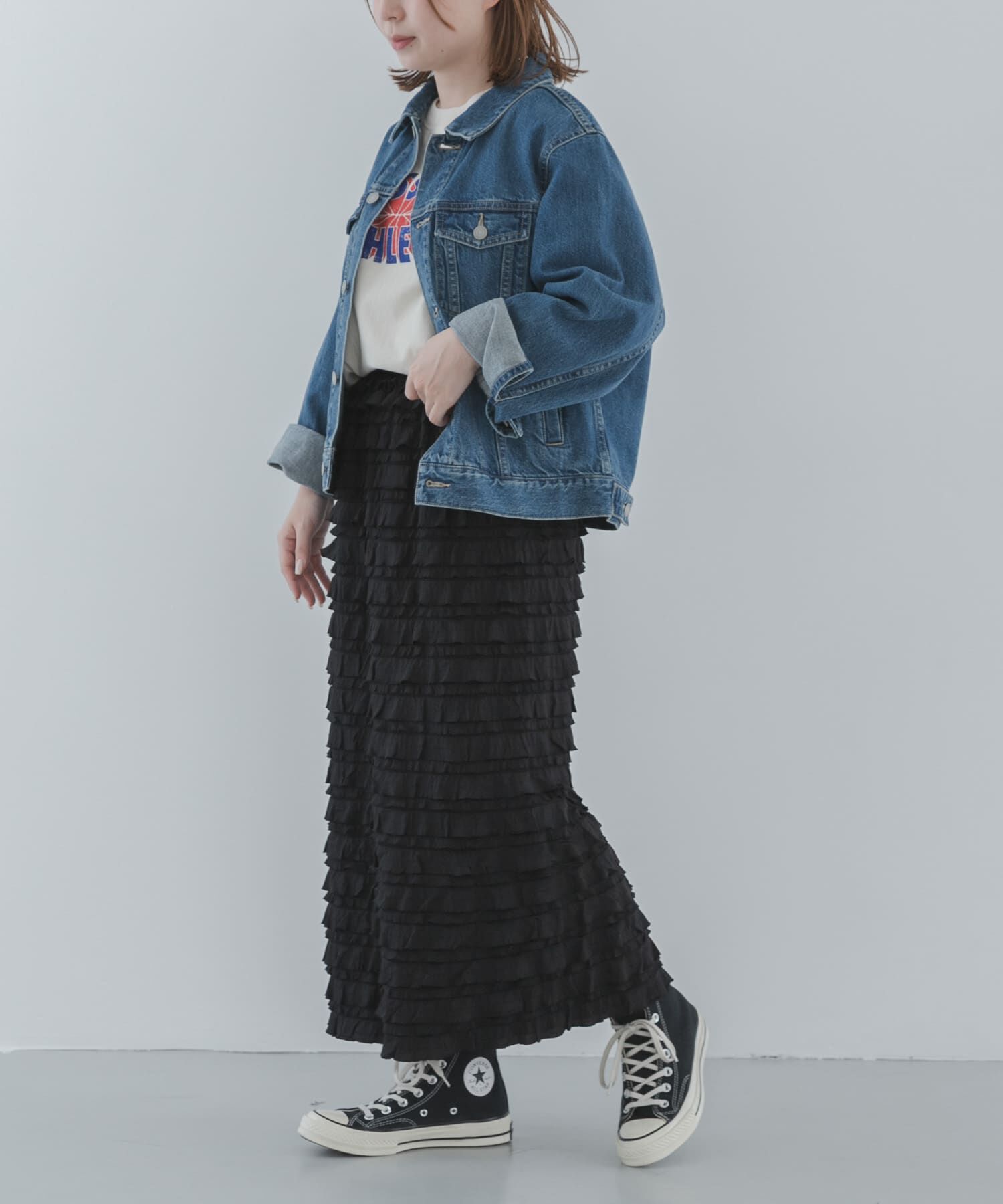 Sonny Label 「『WEB限定』カットフリルナロースカート」|スカート|