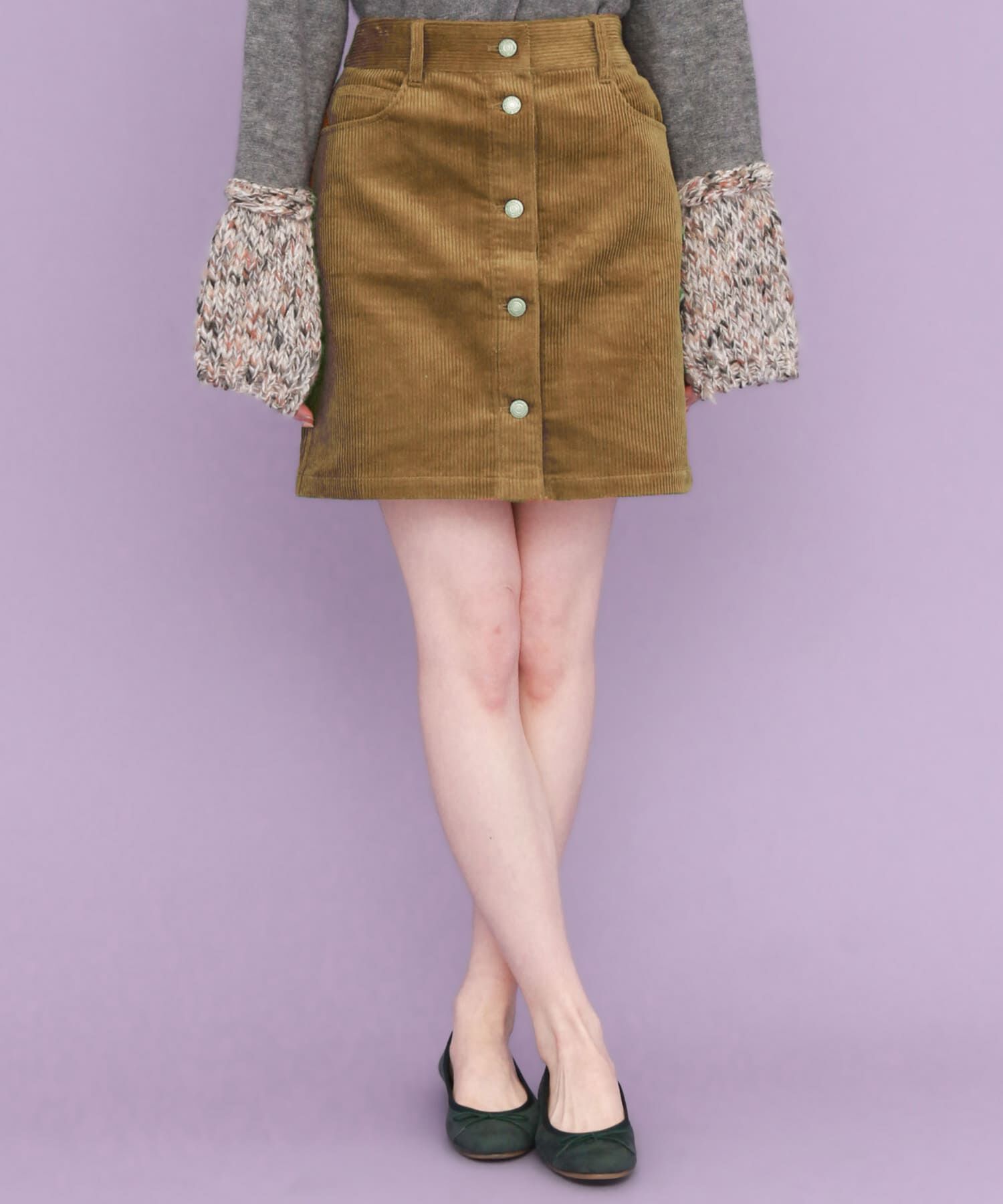  「コーデュロイミニスカート&there4;」|スカート|