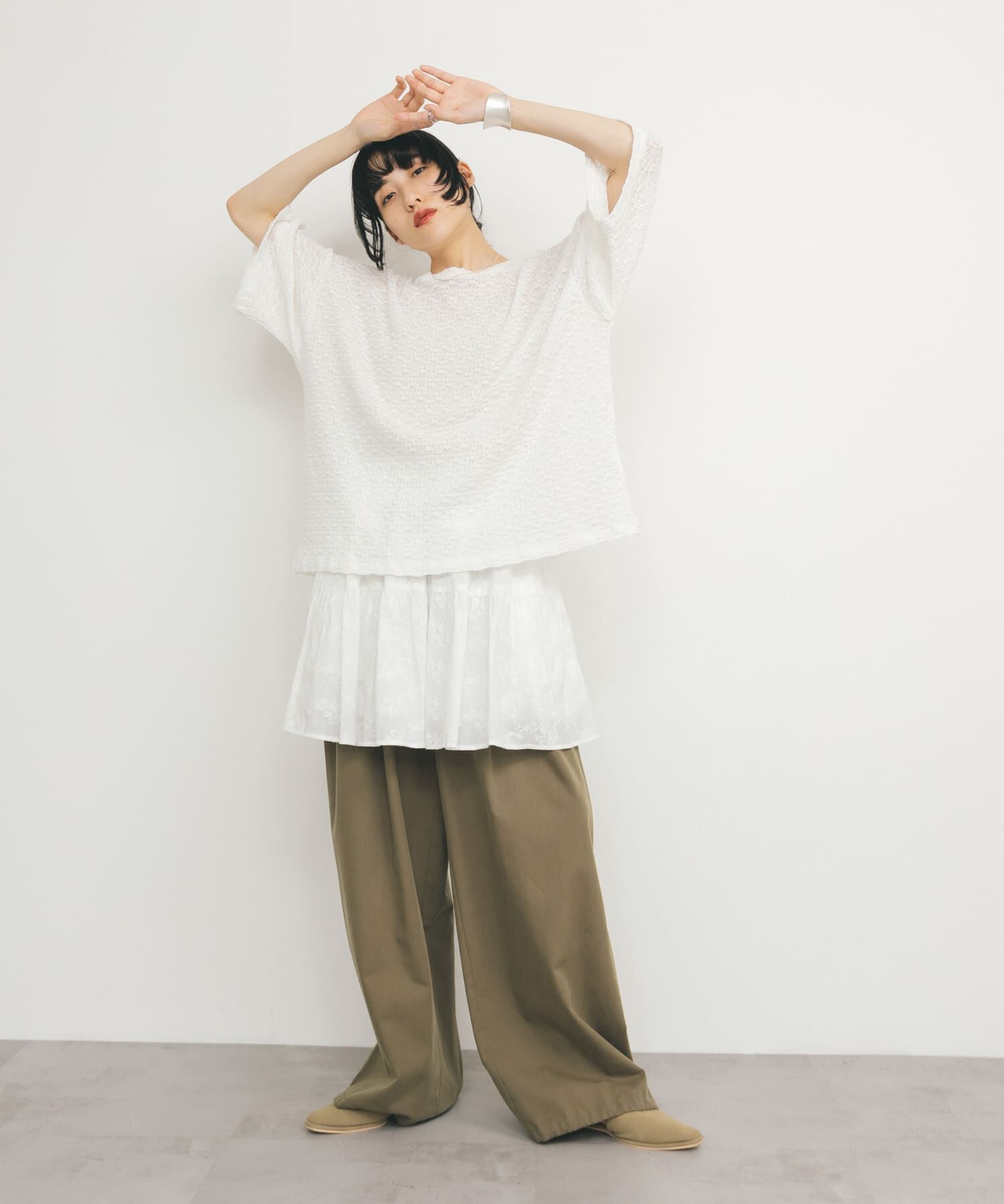  「エンブロイダリーミニスカート」|スカート|