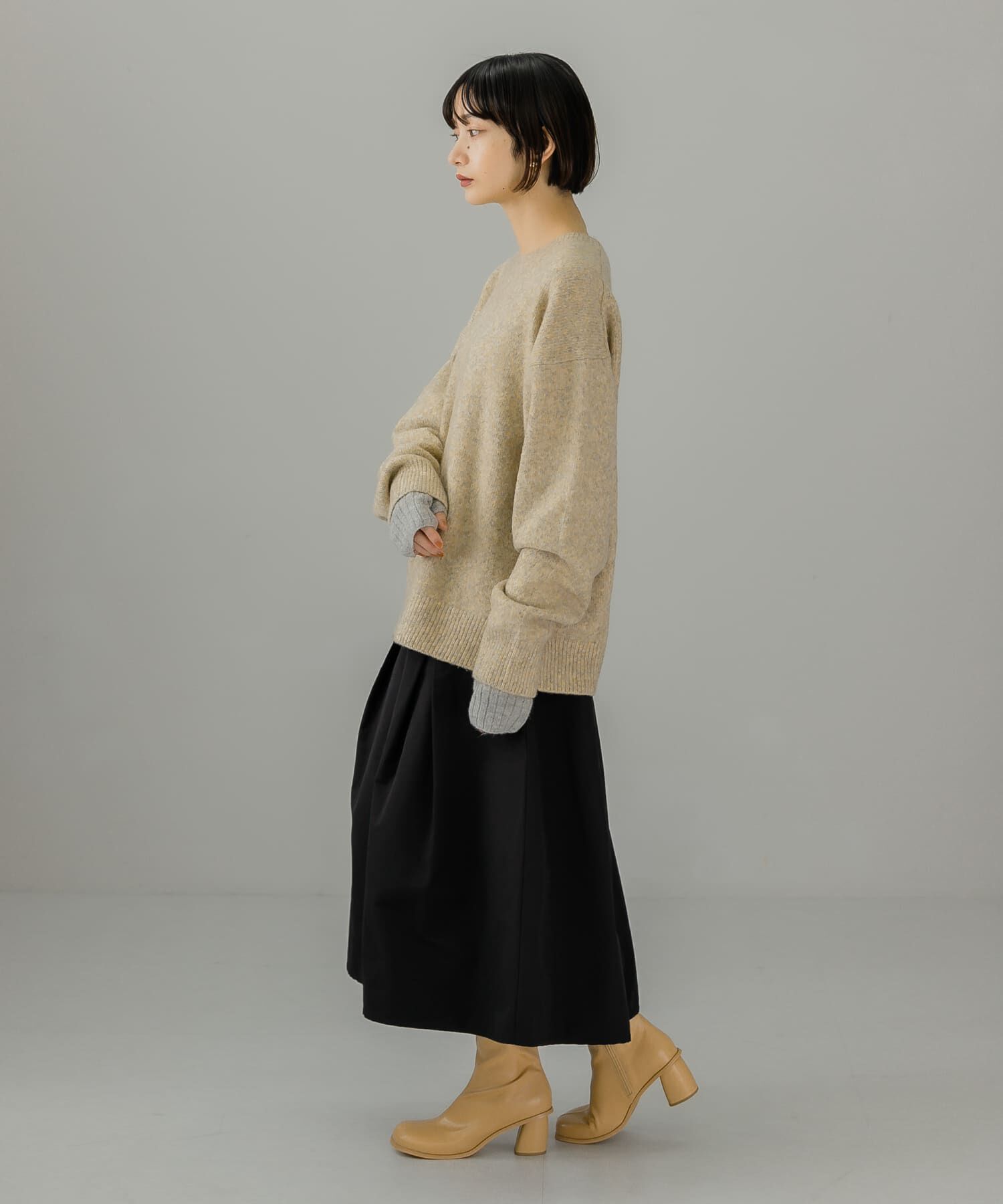 「タックミディスカート」|スカート|