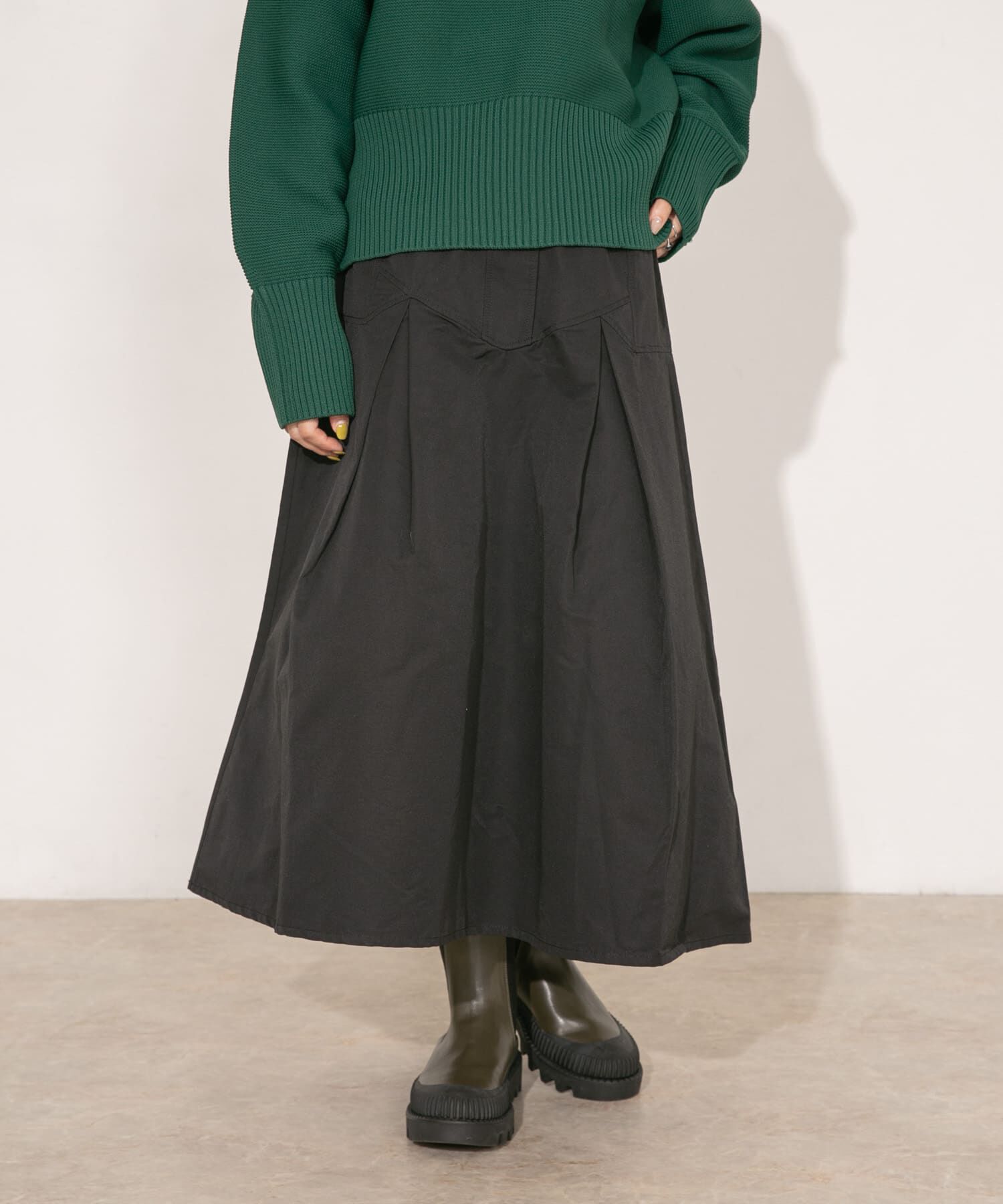  「タックミディスカート」|スカート|