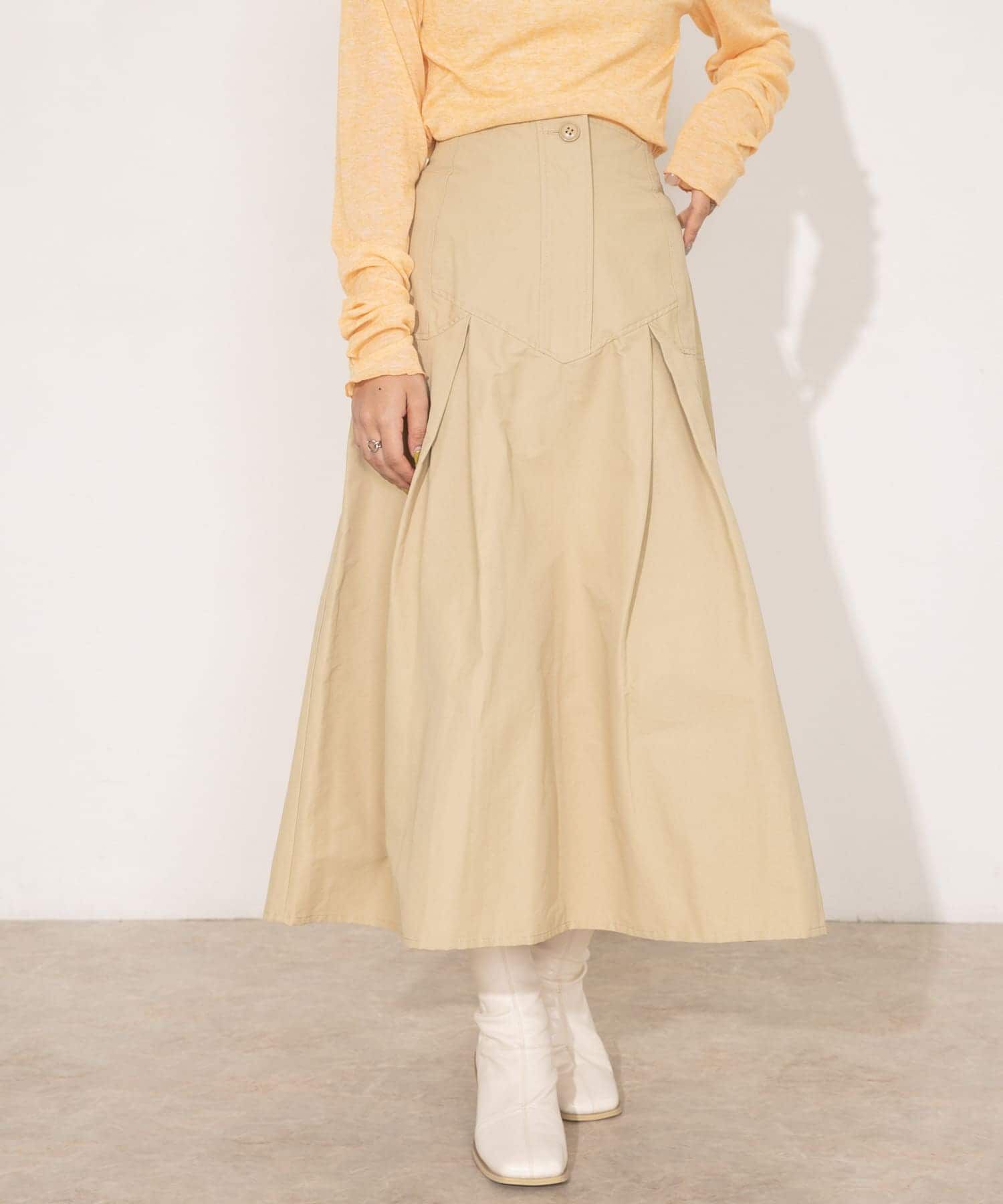  「タックミディスカート」|スカート|