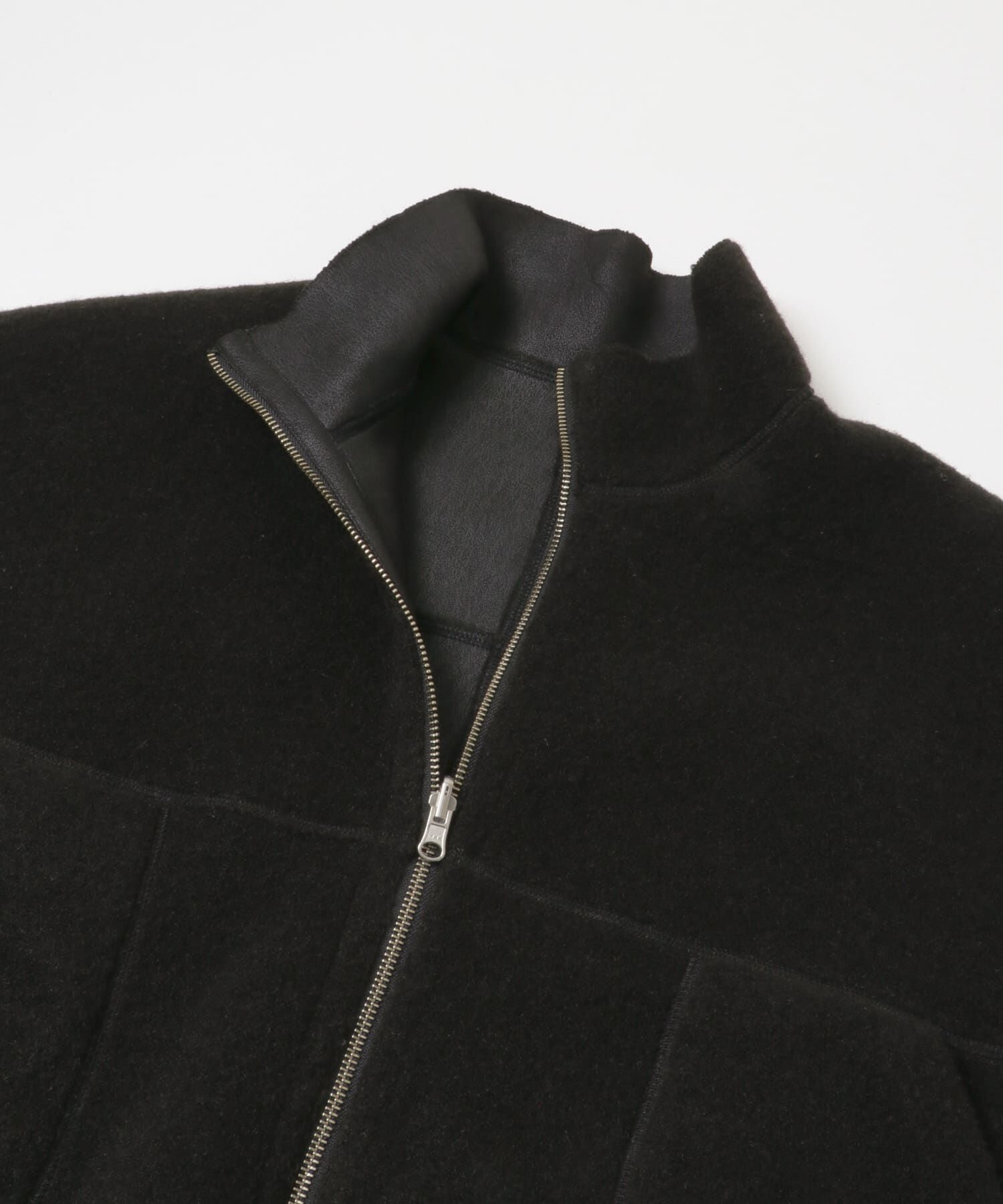  「リバーシブルボアジャケット」|ノーカラーコート|