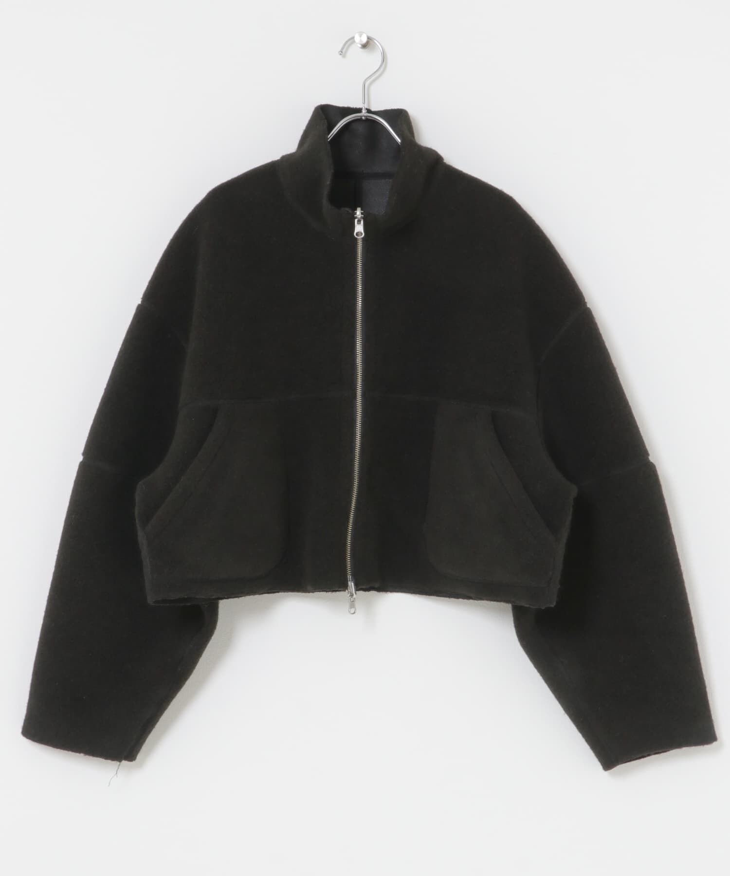  「リバーシブルボアジャケット」|ノーカラーコート|