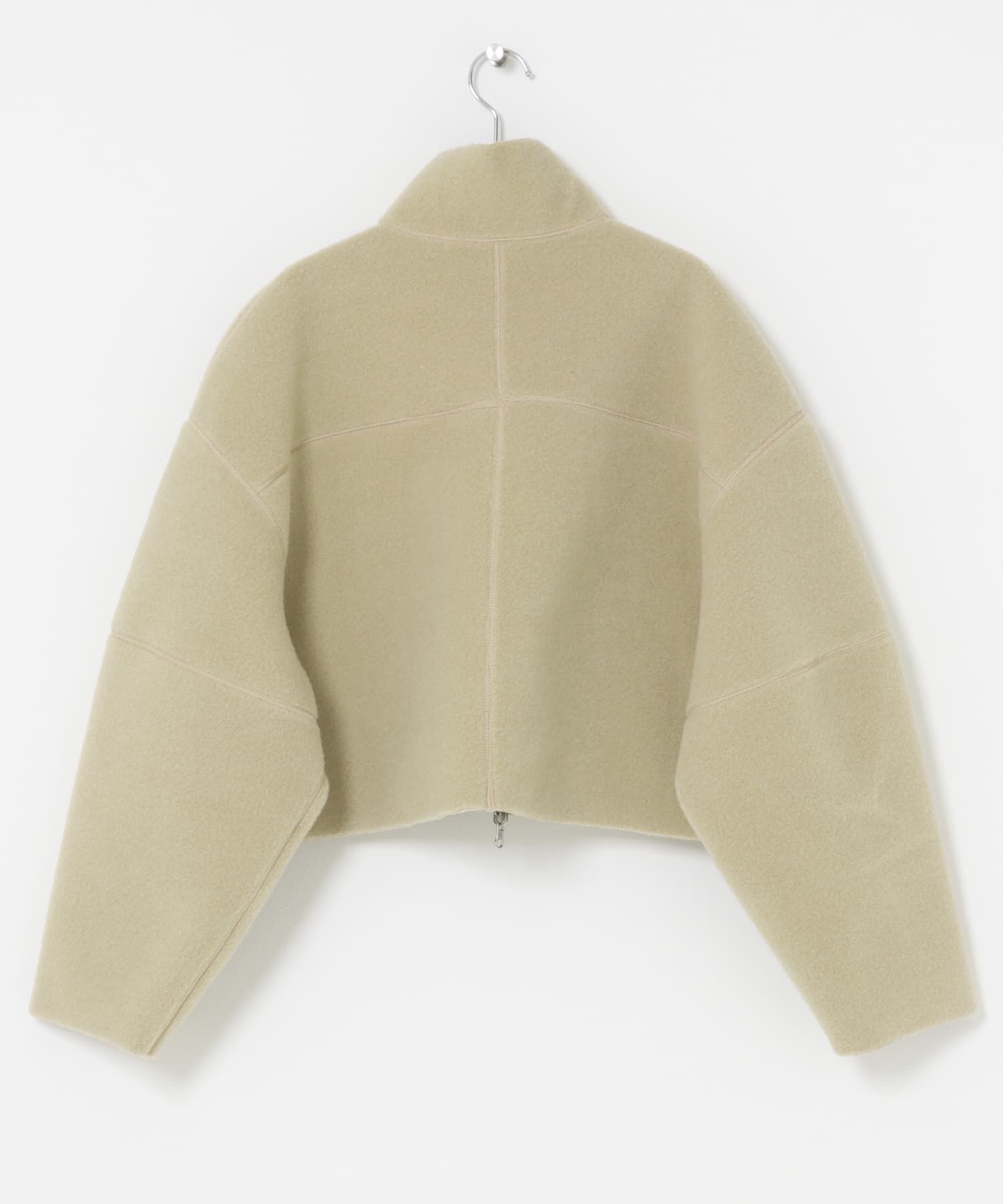  「リバーシブルボアジャケット」|ノーカラーコート|