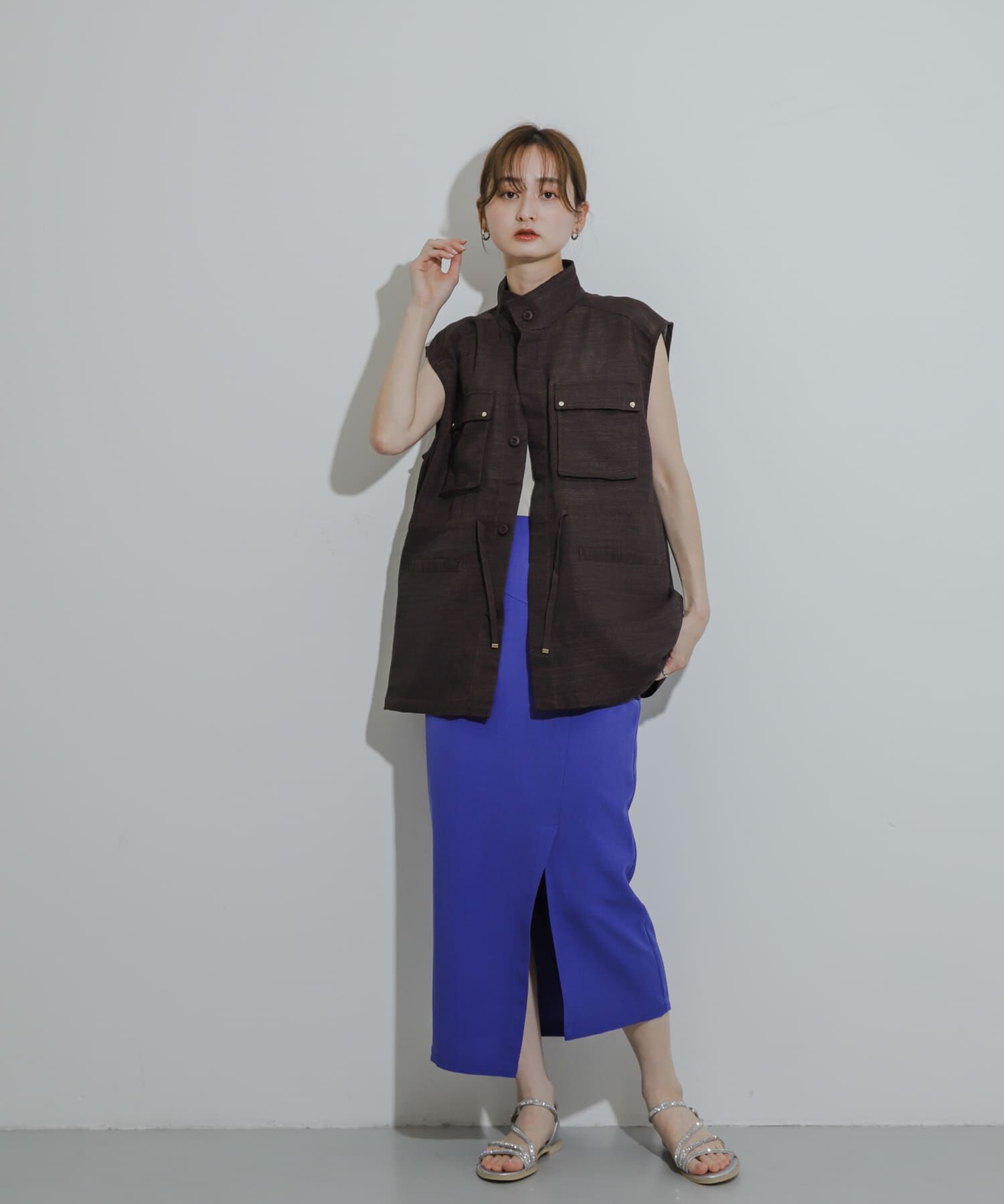 SENSE OF PLACE by URBAN RESEARCH「『UR TECH DRYLUXE』リネンライクアシンメトリースカート」|スカート|