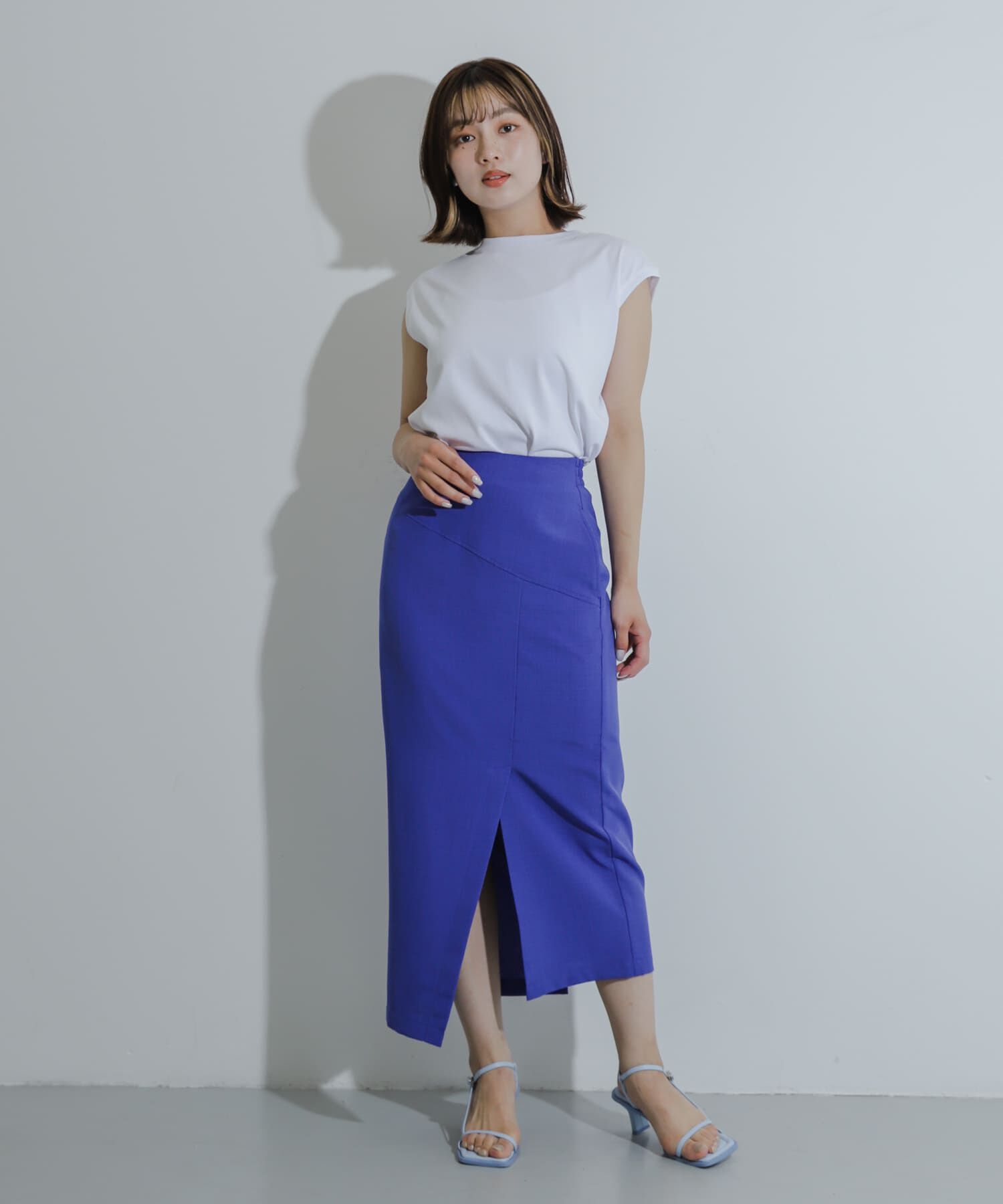 SENSE OF PLACE by URBAN RESEARCH「『UR TECH DRYLUXE』リネンライクアシンメトリースカート」|スカート|