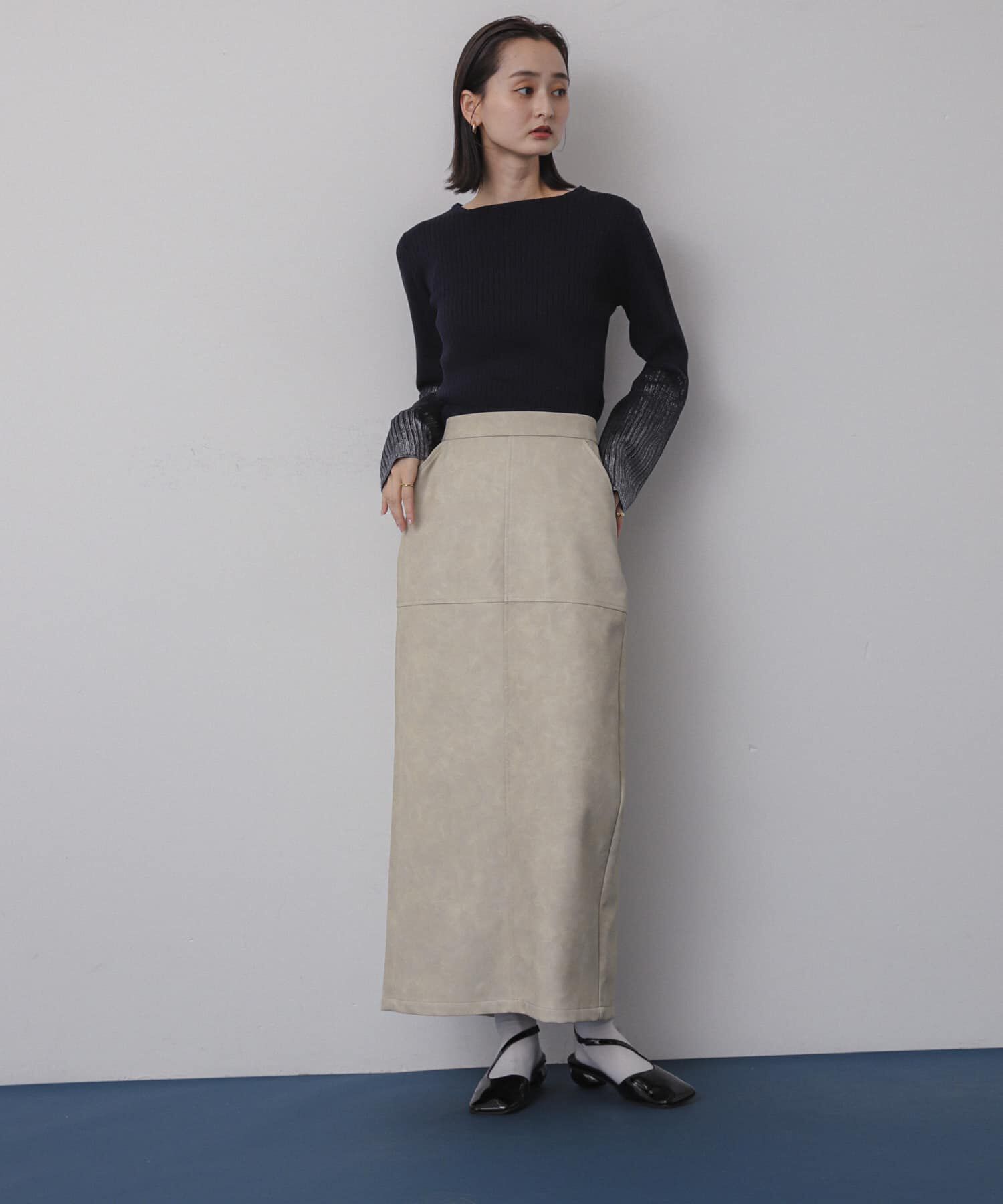 SENSE OF PLACE by URBAN RESEARCH「ヴィンテージレザーライクペンシルスカート」|スカート|