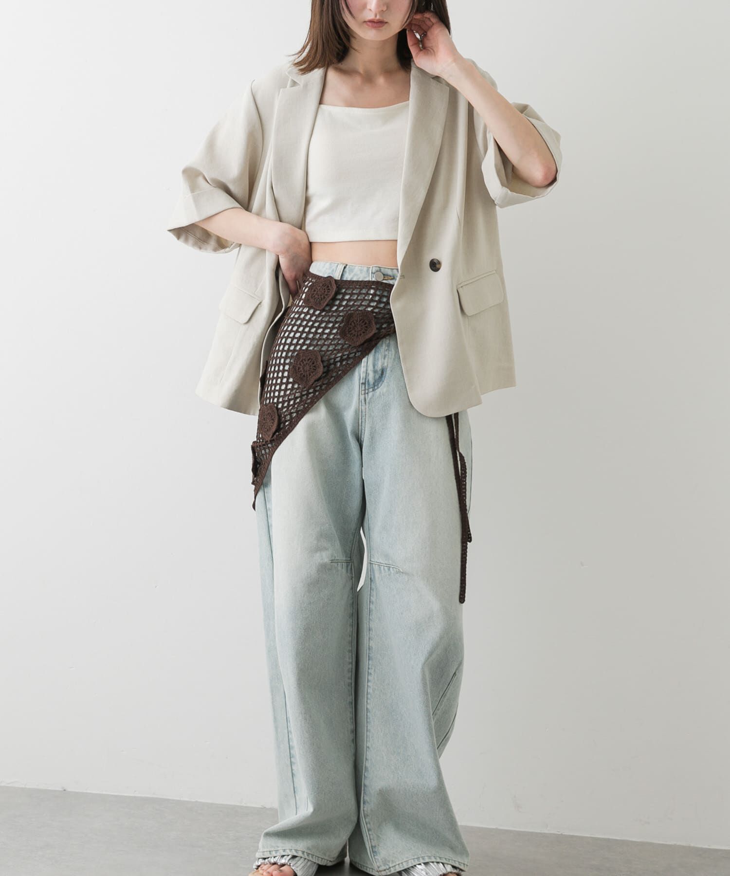 SENSE OF PLACE by URBAN RESEARCH「フラワークロシェマキスカート」|スカート|