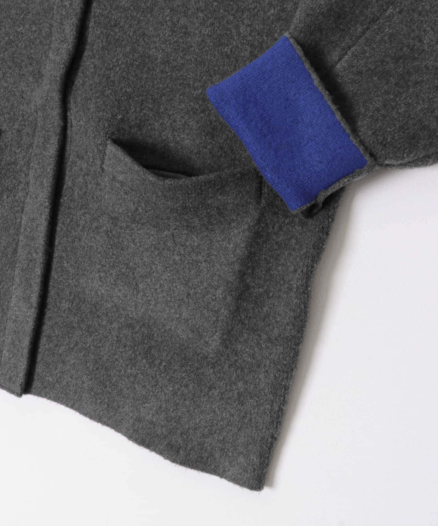 SENSE OF PLACE by URBAN RESEARCH「バイカラーニットコート」|ノーカラーコート|