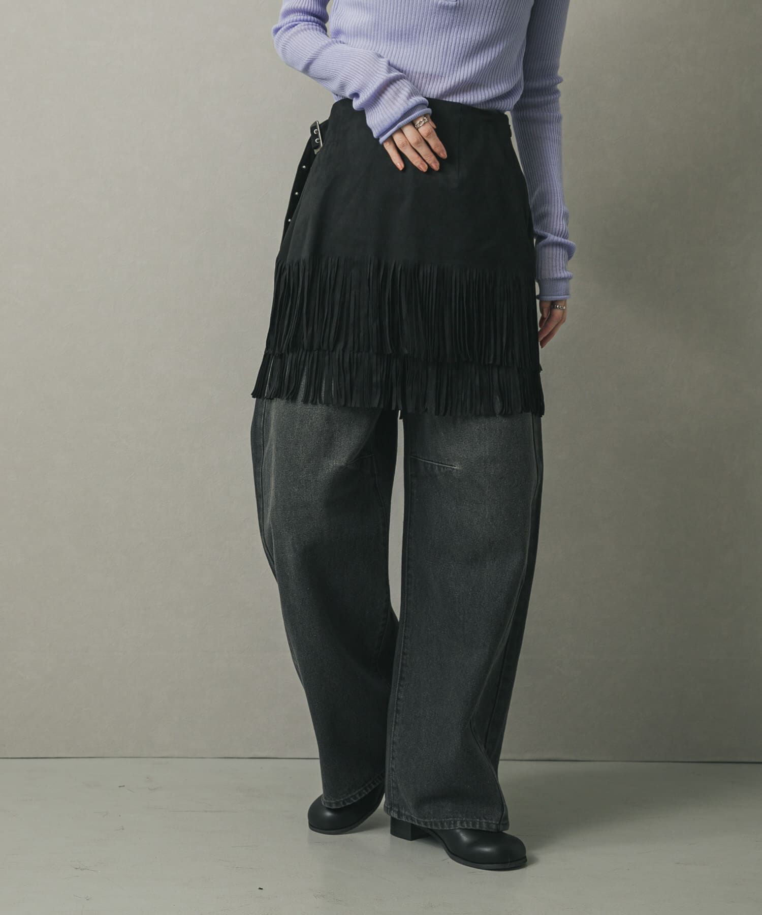 SENSE OF PLACE by URBAN RESEARCH「FSフリンジスカート」|スカート|