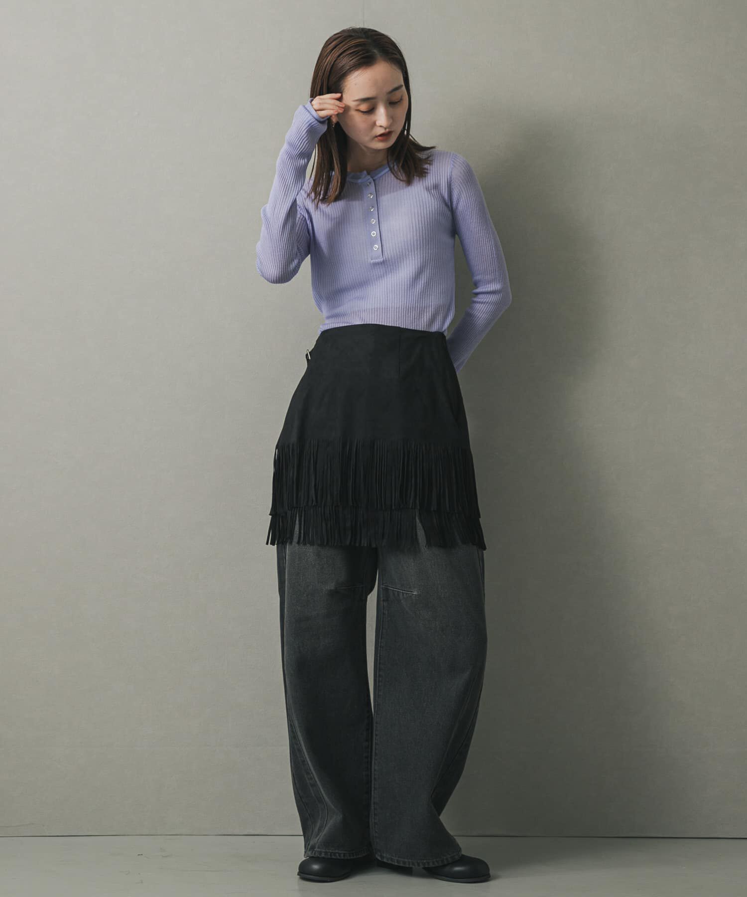 SENSE OF PLACE by URBAN RESEARCH「FSフリンジスカート」|スカート|