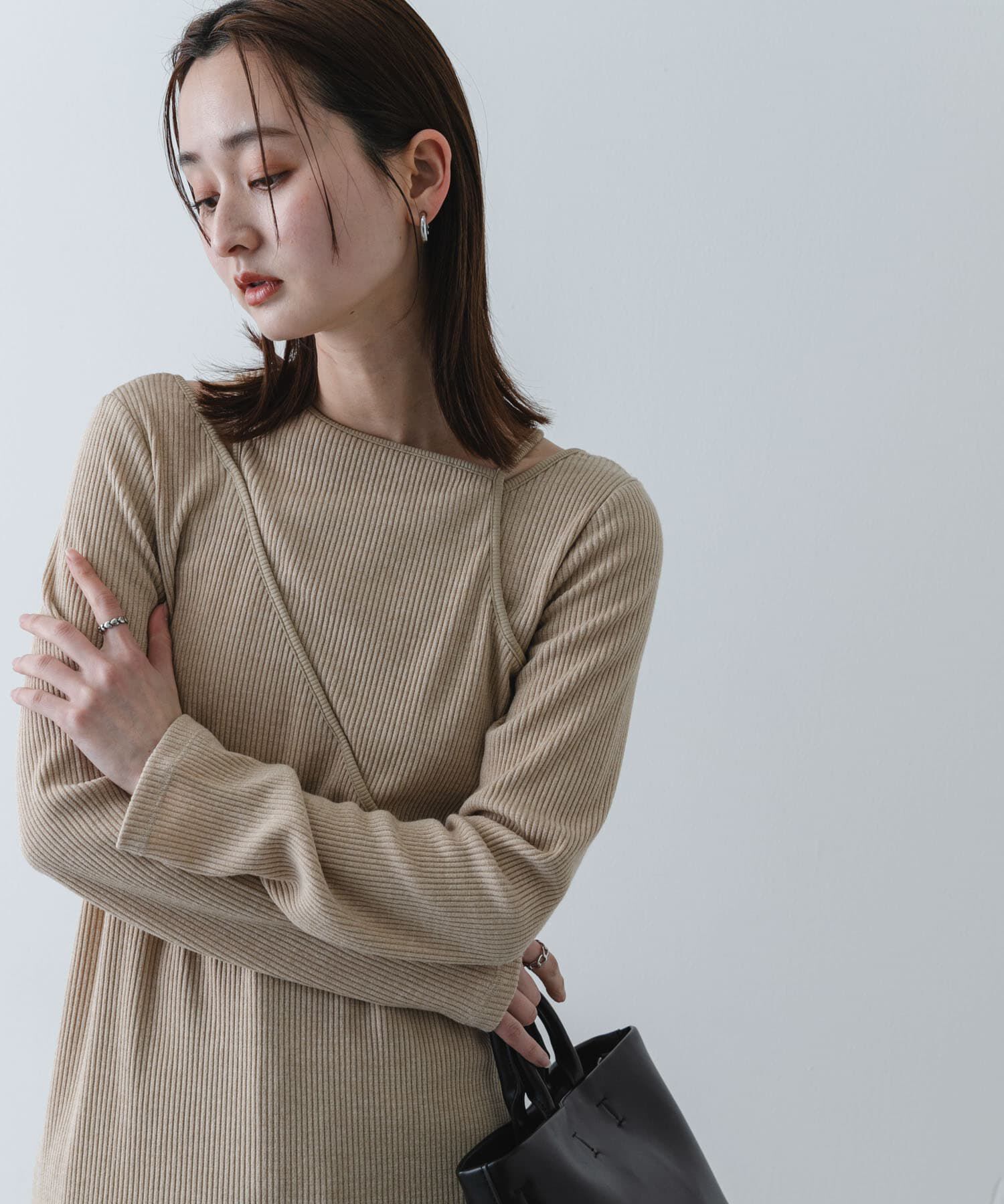 SENSE OF PLACE by URBAN RESEARCH「レイヤードデザインリブワンピース」|ワンピース|