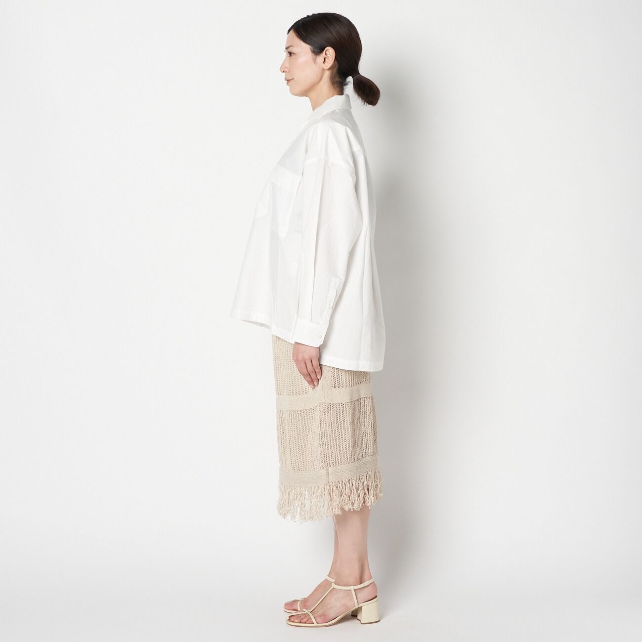 HELIOPOLE「HELIOPOLE LINEN TAPE TIERED SKIRT」|スカート|