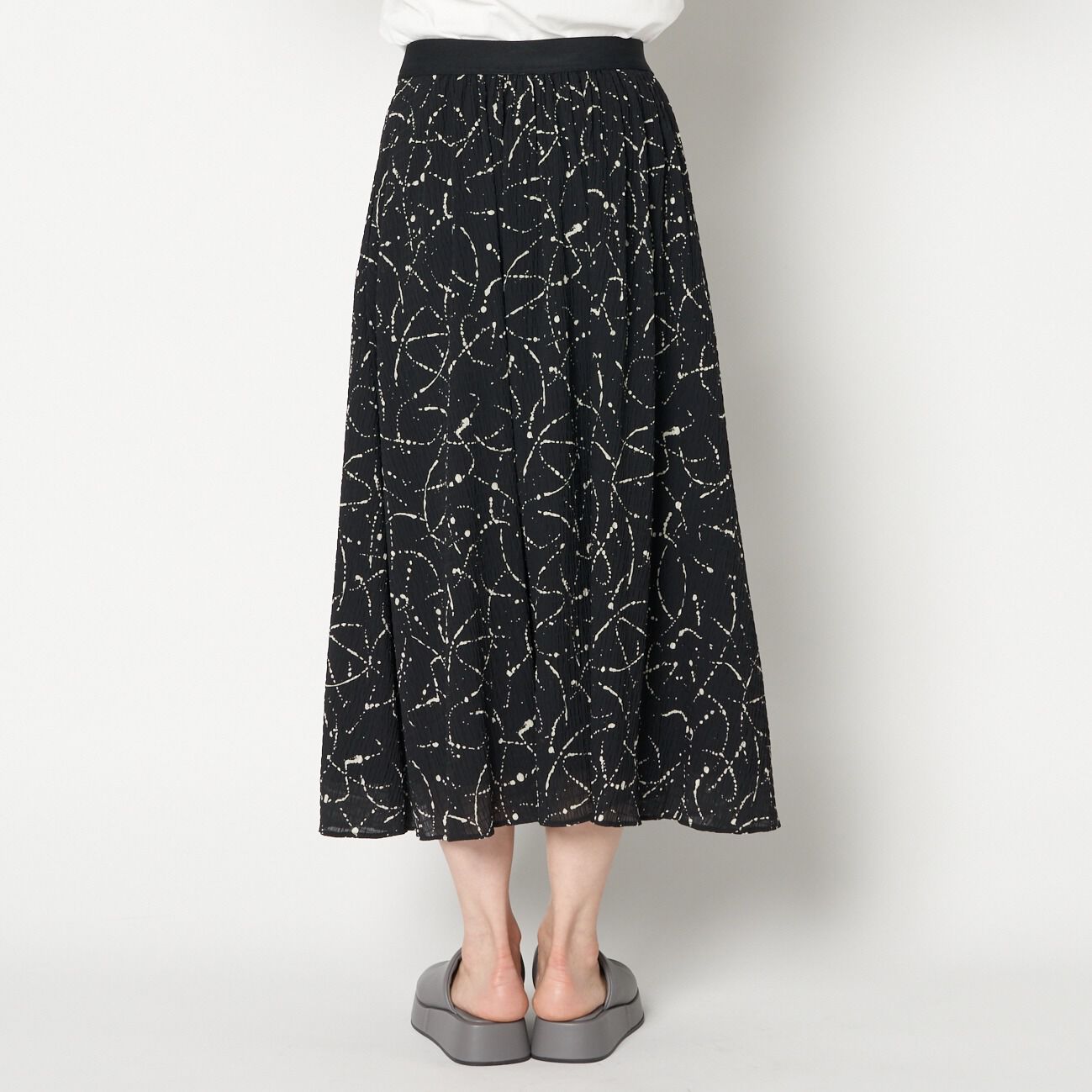 HELIOPOLE「HELIOPOLE DEVEAUX  BI-COLOR PRINT FLARE SK」|スカート|