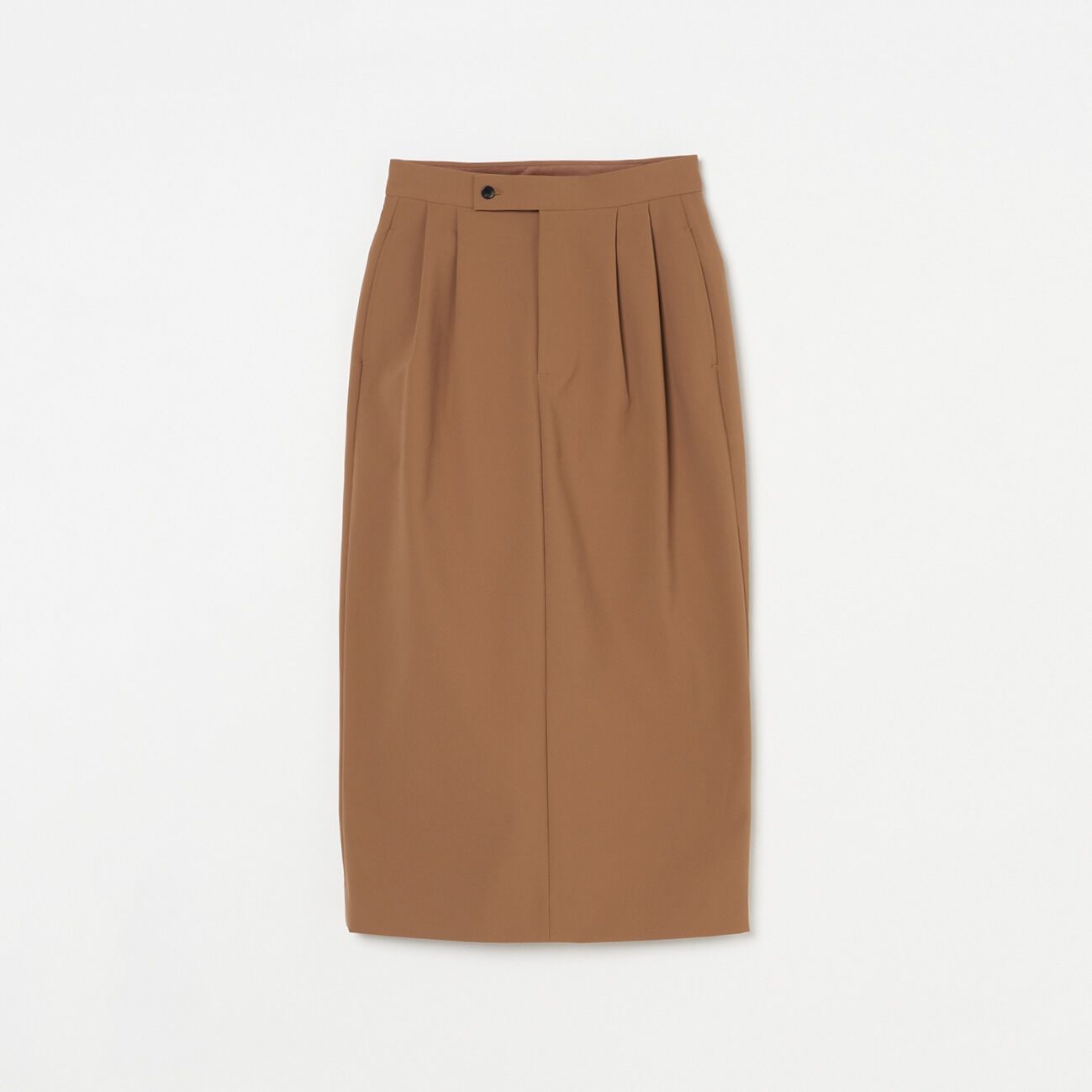 HELIOPOLE「HELIOPOLE STRETCH TUCK SKIRT」|スカート|キャメル
