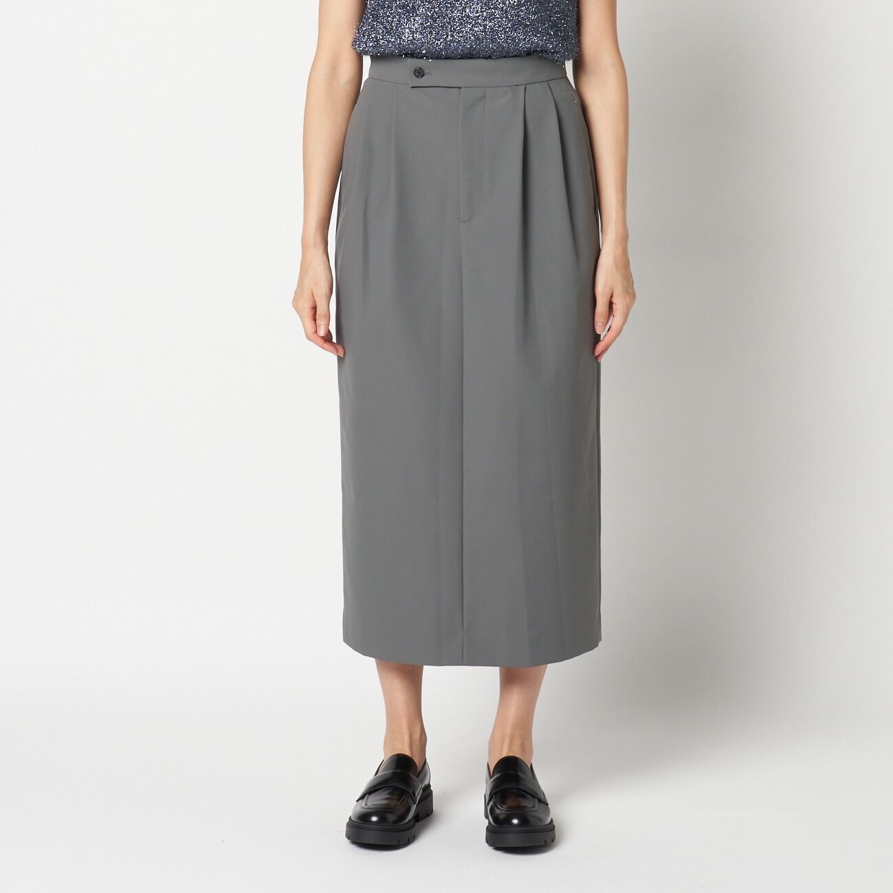 HELIOPOLE「HELIOPOLE STRETCH TUCK SKIRT」|スカート|