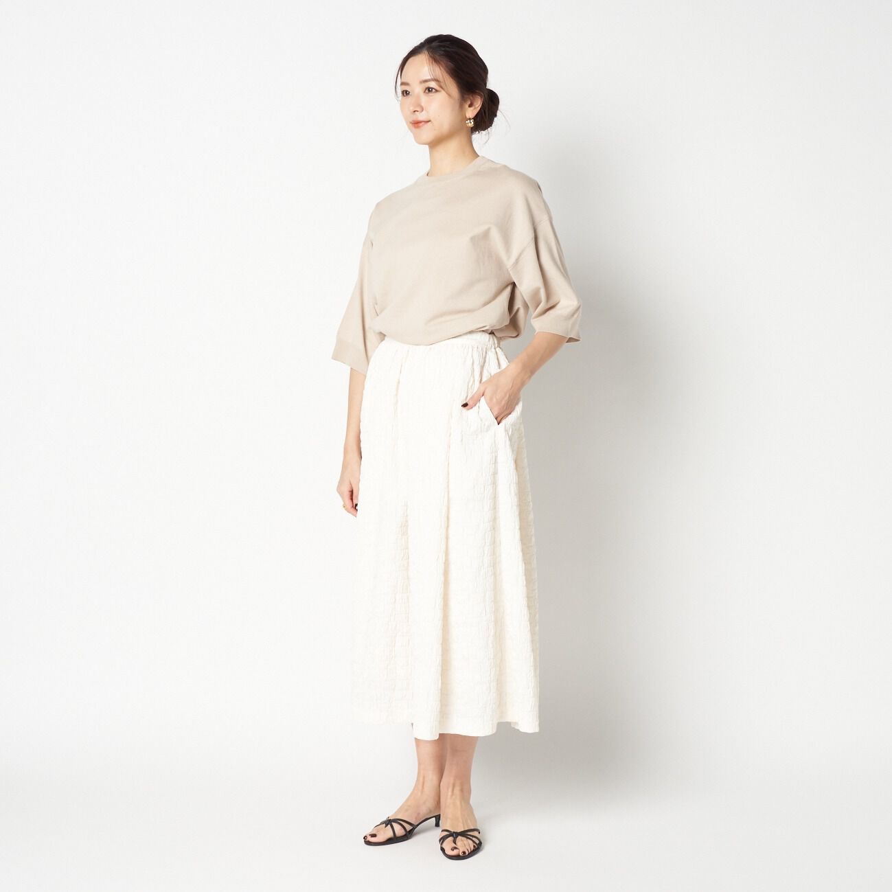 HELIOPOLE「HELIOPOLE JACQUARD A LINE SKIRT」|スカート|
