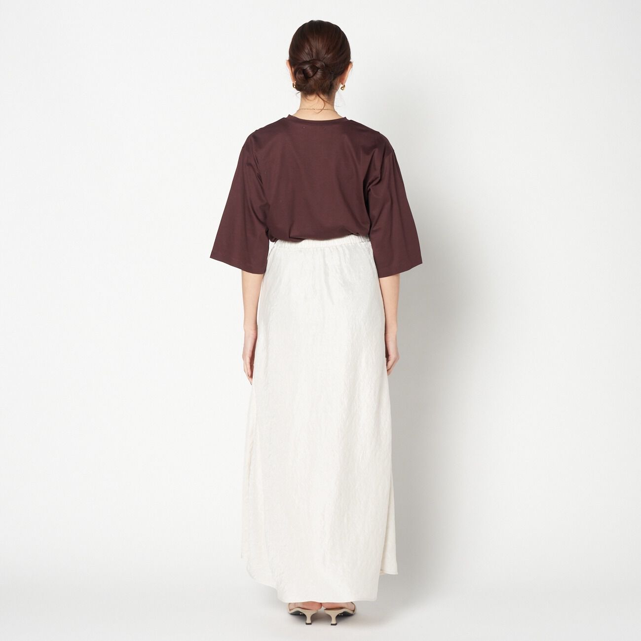 HELIOPOLE「HELIOPOLE SATIN MAXI FLARE SKIRT」|スカート|