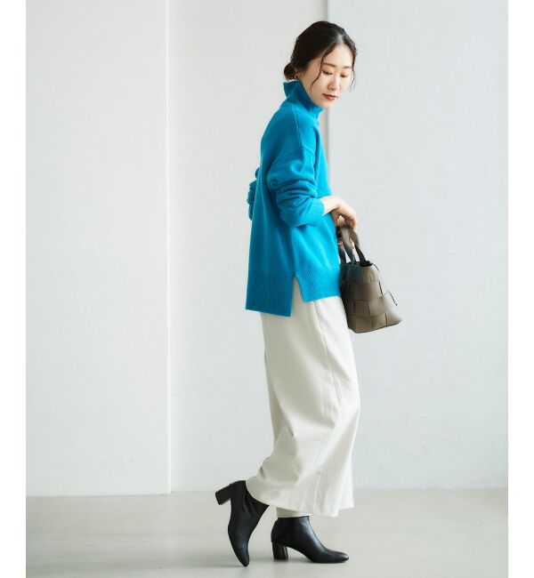 le.coeur blanc「ウールライクワイドクロップドパンツ」|スラックス|