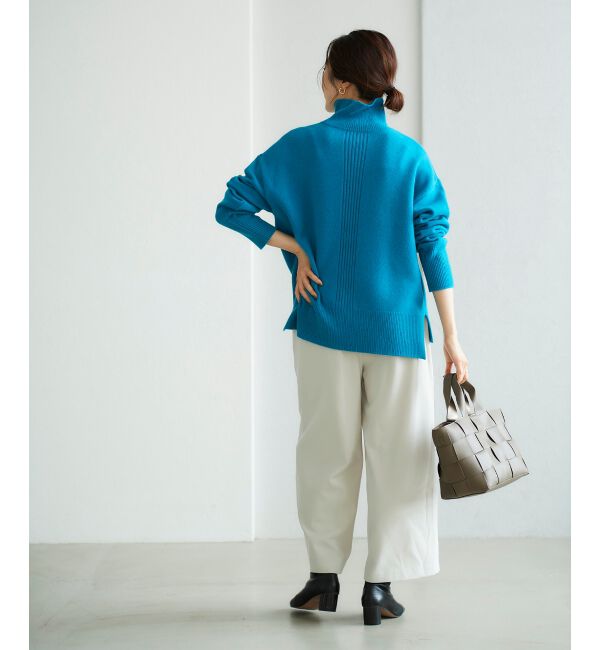 le.coeur blanc「ウールライクワイドクロップドパンツ」|スラックス|